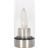 CLEAR QUARTZ ENERGISING GLASS WATER BOTTLE