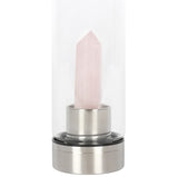 ROSE QUARTZ PURIFYING GLASS WATER BOTTLE