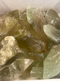 Green Calcite Rough Tumblestones