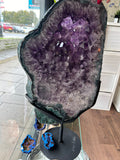 Amethyst on a swivel stand