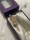 Rose Quartz Angel Pendulum