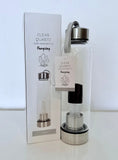 CLEAR QUARTZ ENERGISING GLASS WATER BOTTLE