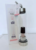 ROSE QUARTZ PURIFYING GLASS WATER BOTTLE