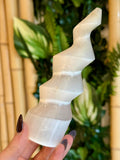 Selenite Twist Wand