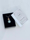 LUCK GREEN AVENTURINE CRYSTAL CHIP POTION BOTTLE NECKLACE