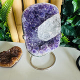 Amethyst with Calcite