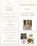 Crystal Healing Level 1.
18th & 25th June | 10am to 3pm