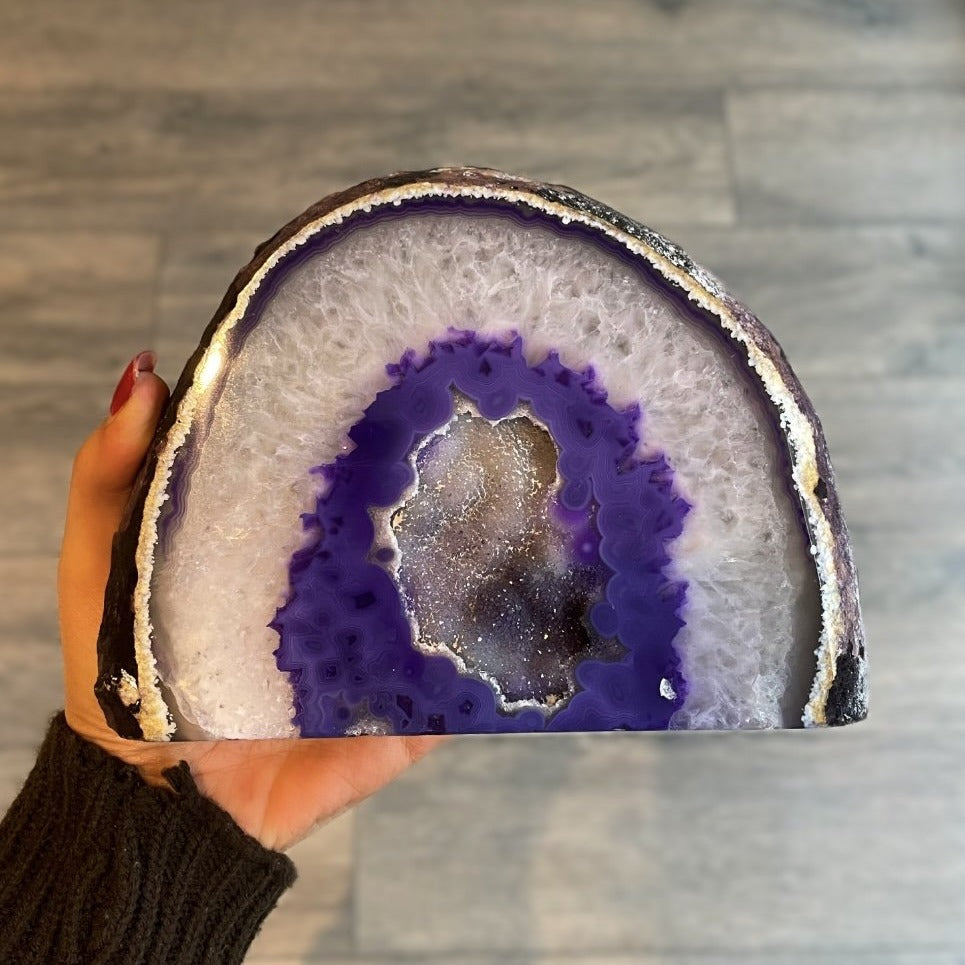 Purple Agate Geode Large